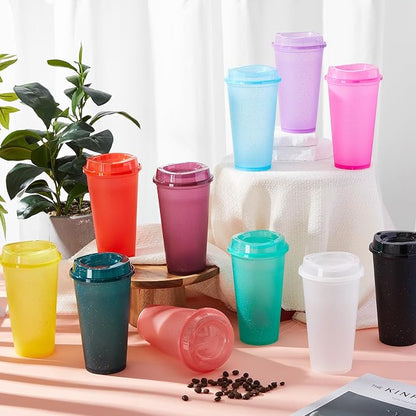 FillTouch 12 Pcs 16 oz Reusable Coffee Cups