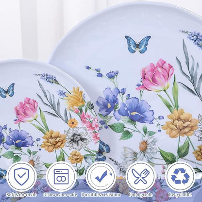 12 Piece Melamine Dinnerware Sets