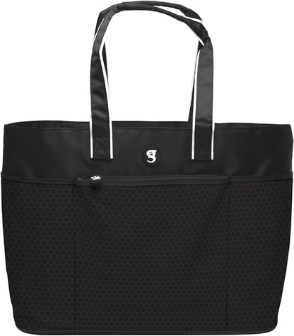 geckobrands Oversized Beach Tote – Large and Stylish Beach Bag with 4 Exterior Pockets and Zippered Internal Compartment