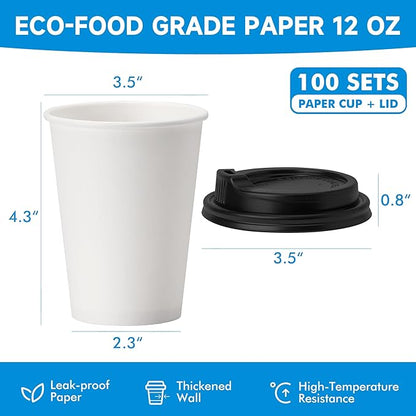 RACETOP Disposable Paper Coffee Cups