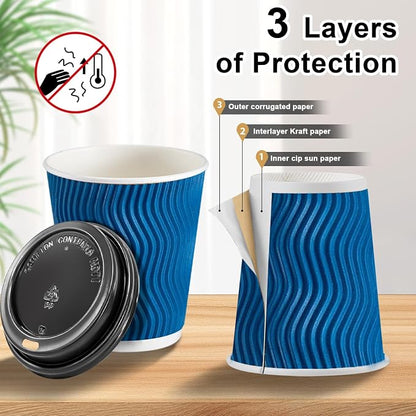 Clawsoff 100 Pack 8 oz Coffee Cups