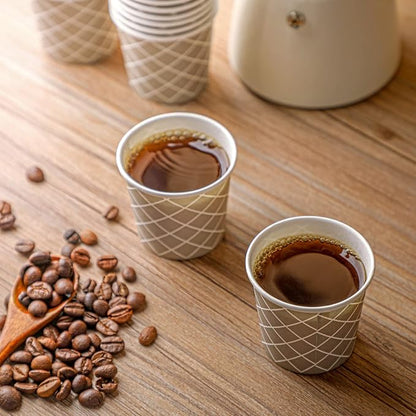 Rtteri 100 Pcs Count 3 oz Disposable Coffee Cups Disposable Espresso Cups Small