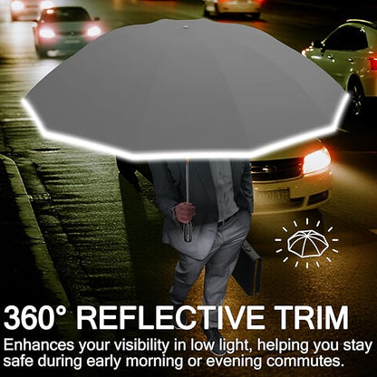 Auto Open Close Umbrella - Ultra Light Compact Travel & Backpack Size for Women and Men, UPF 50+ Eco-Friendly Sun Protection & Windproof Rain Umbrella with UV Defense