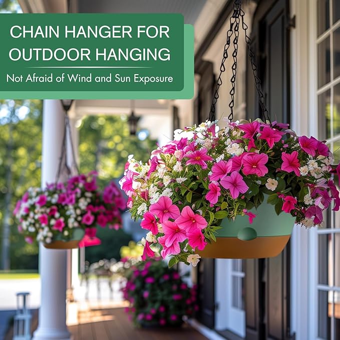3 Pack 8/10/12 Inch Hanging Planters