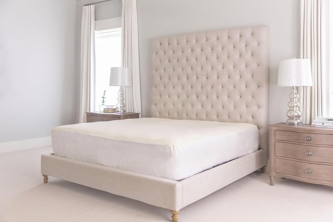 Naturepedic Organic Waterproof Mattress Protector Pad - Washable & Reusable Fitted Stretch Knit Mattress Cover - Highly Absorbent Bed Incontinence Pads - Breathable Cotton Protector for Queen, 9"-16"