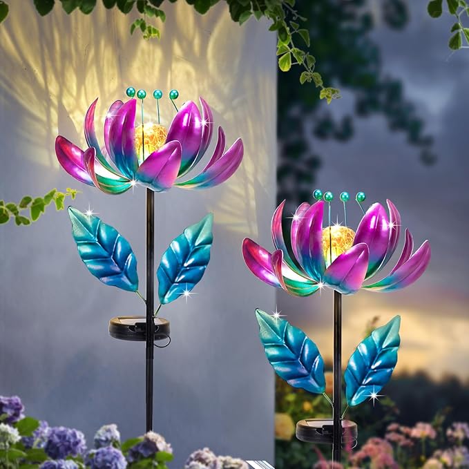 Outdoor Garden Decor Solar Spinners Lights