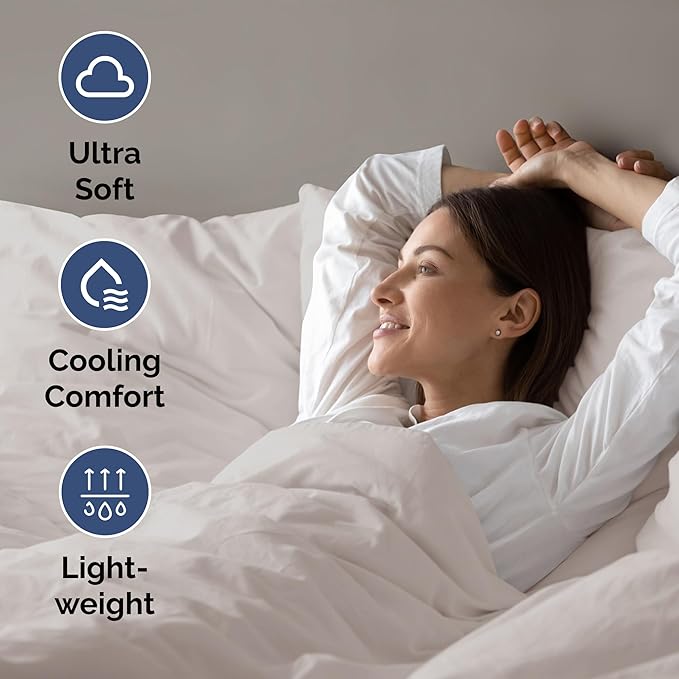 Air Mattress Sheet Set for Twin Size - 3 Piece Breathable & Cooling Sheets w/Extra Deep Pockets - Fits Inflatable & Blow Up Air Mattresses Up to 24 Inches Thick - Soft and Wrinkle Free - Light Grey