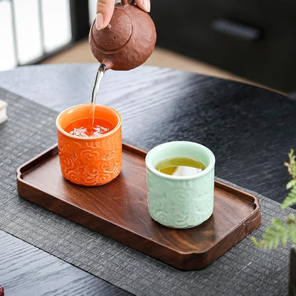 Ceramic Espresso Cups Set of 2-3oz Demitasse Cups