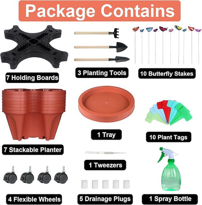 DUNCHATY Stackable Planter Vertical Strawberry Planter