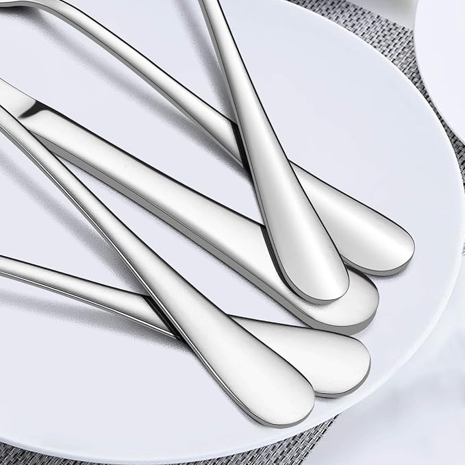 Silverware Set, 40-Piece Flatware Set, E-far Stainless Steel Eating Utensils