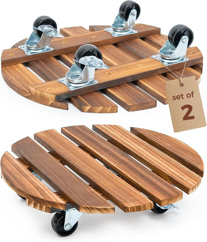Bamworld14 Inch Wood Plant Caddy
