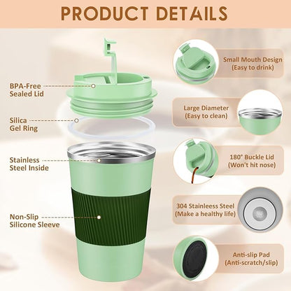 KETIEE 12oz Travel Mug, Insulated Coffee Cup