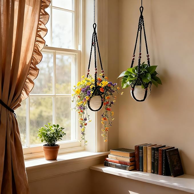 35 Inch Macrame Plant Hanger, Large