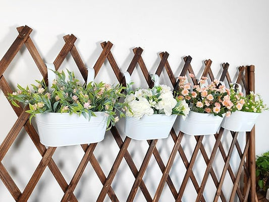 10" Hanging Flower Pots, Railing Planters Fence Pot
