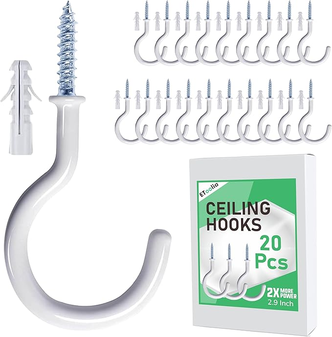 20 Pcs Ceiling Hooks for Hanging Plants