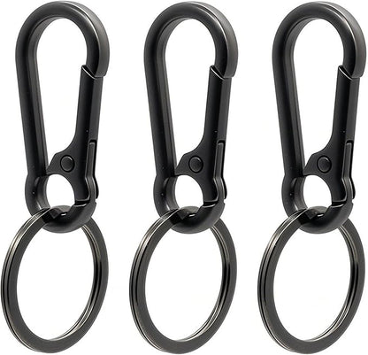 Keychain Keyring Set for Men Women Classic Metal Home Car Key Holder Organizer Portable Carabiner Clip Accessories 2PCS