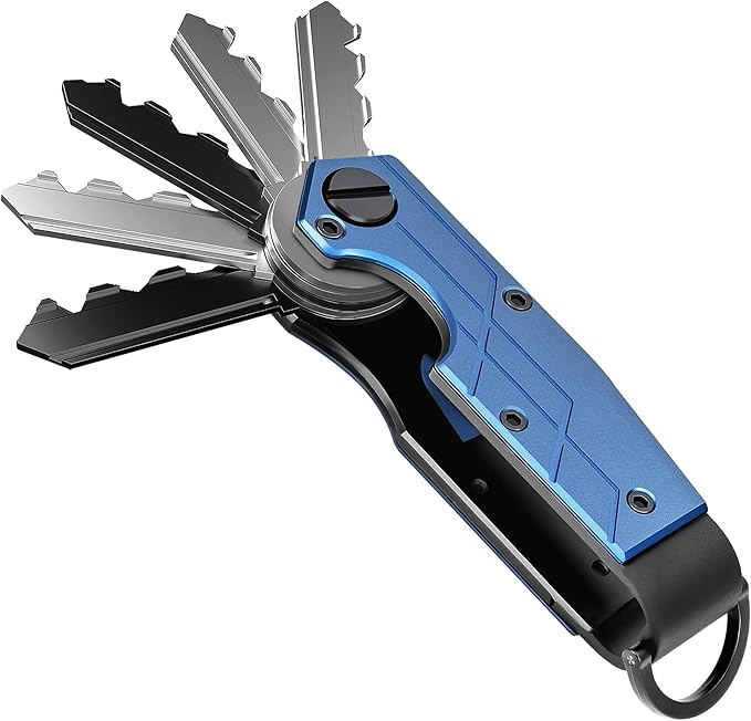 Key Organizer for Men Compact Key Holder Minimalist Key Case Metal Key Chain Key Holder for Keychain Secures 2-5 Keys