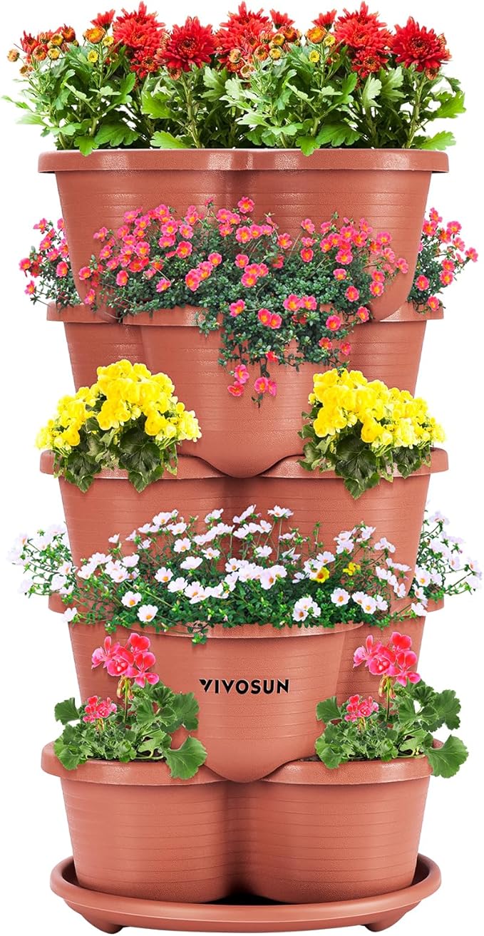 VIVOSUN 5 Tier Vertical Gardening Stackable Planter