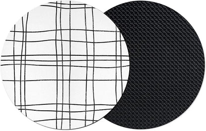 Modern Minimalist Lines Coasters Set of 2 Absorbent Coasters