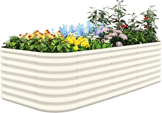 Quictent Galvanized Tall Raised Garden Bed Kit,