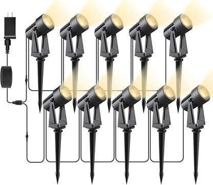 Svater Landscape Lighting Low Voltage, 10 Pack Outdoor Spotlights