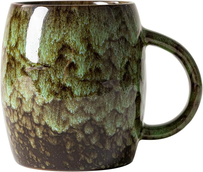Unique Reactive Glaze Ceramic Coffee Mug - 14 oz Large Coffee Cup
