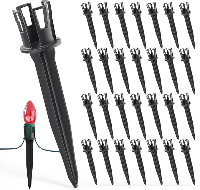 100-Pack Christmas Light Yard Stakes, 5.5 Inch Lighting Stakes