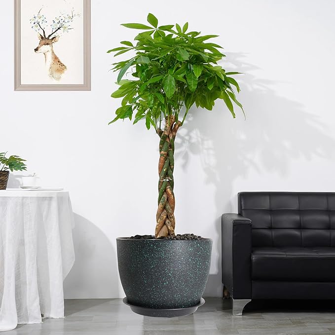 12inch Large Plant Pot, Modern Plastic Planter
