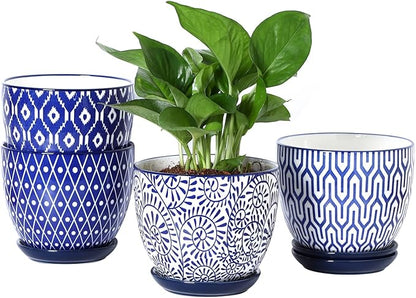 Selamica Ceramic Plant Pots, 5.6 Inch Flower Pots