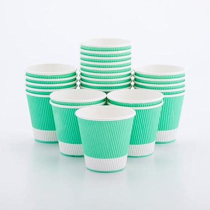Restaurantware 8 Ounce Double Wall Disposable Coffee Cups, 500 Insulated Light