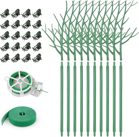 10 Pack Plant Support Stakes for Indoor Plants, 27.56 Inch Twig Plant Sticks