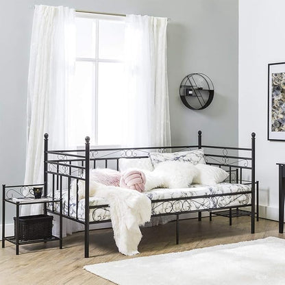 Ruffled Bed Skirt (King, Yellow) 18 Inch Drop Dust Ruffle with Platform, 100% Cotton 600 Thread Count Fabric, Gathered Styling, Available in All Bed Sizes and 23 Colors - Bedskirt
