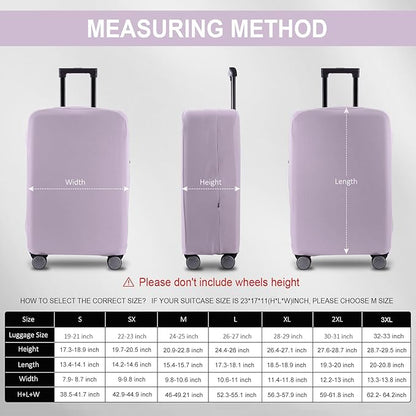 Travel Luggage Cover Suitcase Protector Scratch-Resistant Fit 19-31 Inch Suitcase, Not Included Suitcase (Lavender Purple, 2XL(30-31 inch))