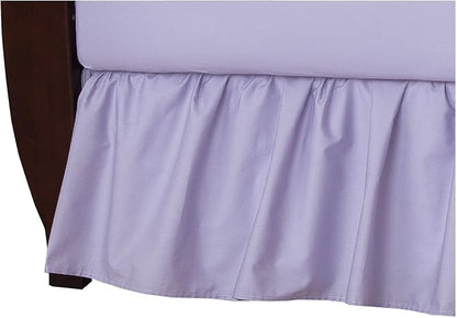 Ruffled Bed Skirt (Full, Lavender) 18 Inch Drop Dust Ruffle with Platform, 100% Cotton 600 Thread Count Fabric, Gathered Styling, Available in All Bed Sizes and 23 Colors - Bedskirt