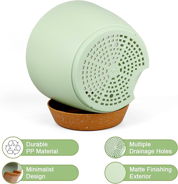 Big Self Watering Pots 12/10/9 inch, Plant Pots