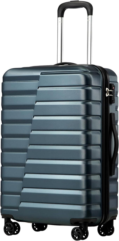 Coolife Medium Luggage Hardside Carry On with Spinner Wheels TSA Lock Telescopic Handle