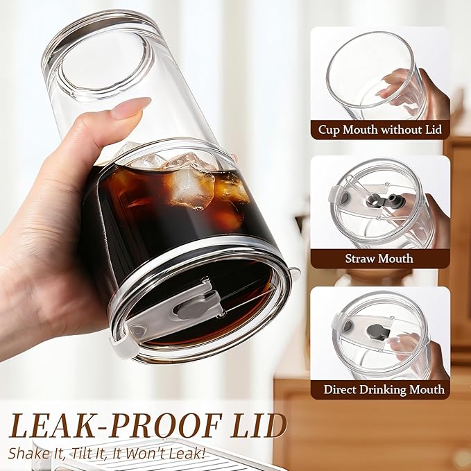 Iced Coffee Cups with Lids: Coffee Bar Accessories