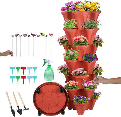 DUNCHATY Stackable Planter Vertical Strawberry Planter