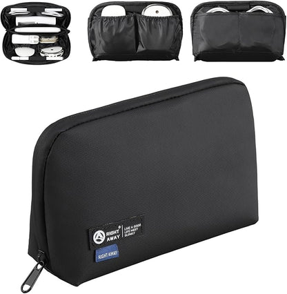 RIGHT AWAY Electronic Organizer,Waterproof Travel Accessories Storage, Tech Pouch for Cord, Power bank, Airpods, Daily Items
