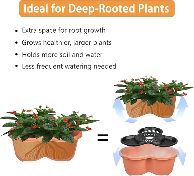 VECELO 7 Tier Vertical Garden Planter, Self Watering Stackable Planters