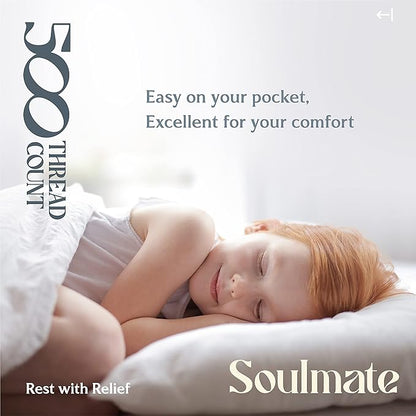 Mayfair Linen 500 Thread Count Twin Cotton Sheets - 3 PC Twin Size Bed Sheet Set Cotton (Black), Soft, Cooling, Sateen Hotel-Quality 16" Deep Pocket Bedsheet for Hot Sleepers (Fits 18" Mattress)