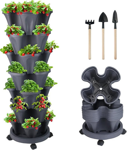 DUNCHATY Stackable Planter, Vertical Garden Planter