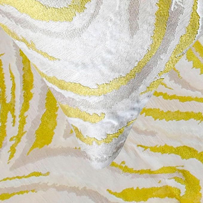 The HomeCentric King/Queen/Twin Yellow & Grey Decorative Bed Runner King 90"x18" Bed Runner with One Pillow Cover, Abstract Wave Pattern Bed Scarf on Jacquard Fabric - Yellow Whirls
