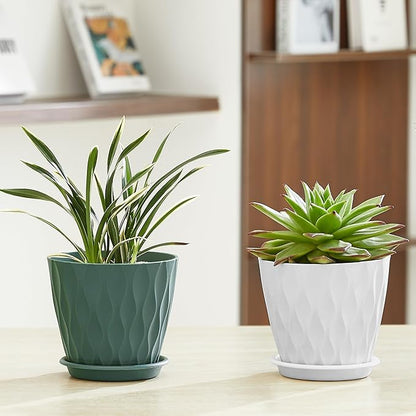 FaithLand 6-Pack 6-Inch Plastic Plant Pots