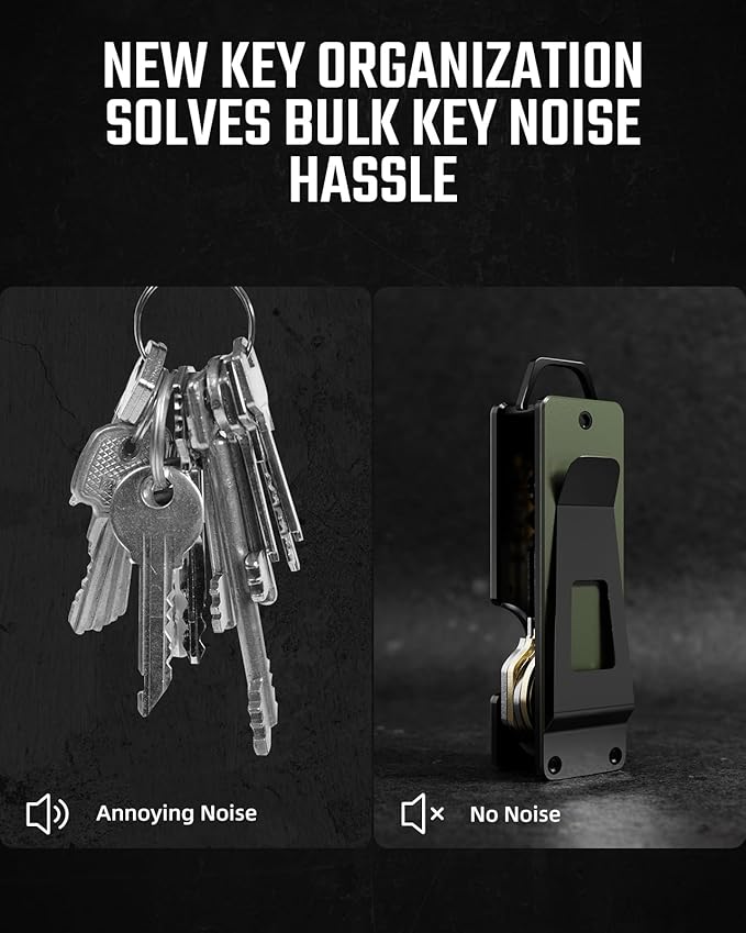 Key Organizer Compact Key Holder Metal Key Chain Minimalist key case key holder for keychain Secures 1-5 Keys