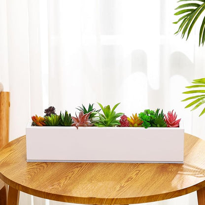 16.1 x 3.2 x 3.5 Inch Long Rectangular Planter Box Window Sill Plant Box Metal