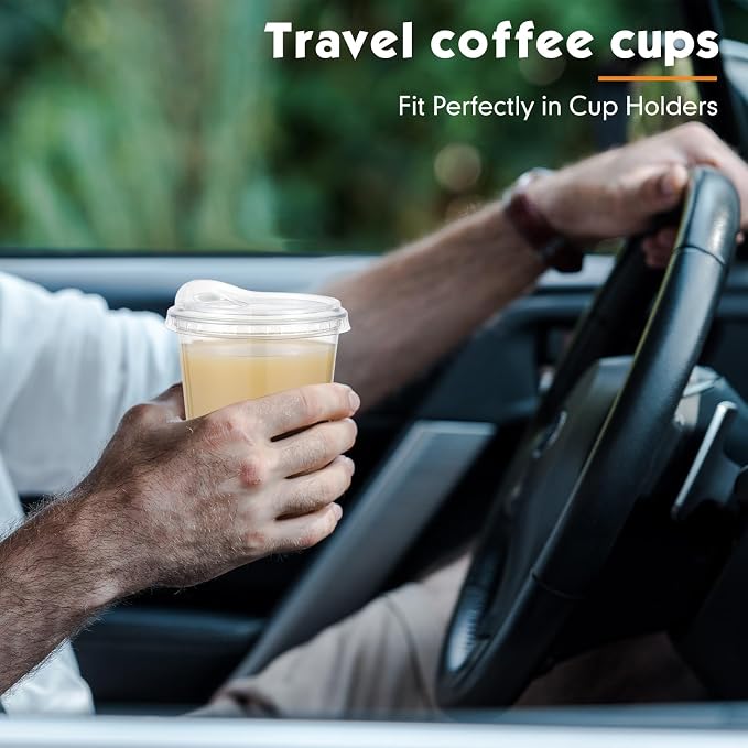Baderke 50 Pcs Round Bottom Plastic Cups