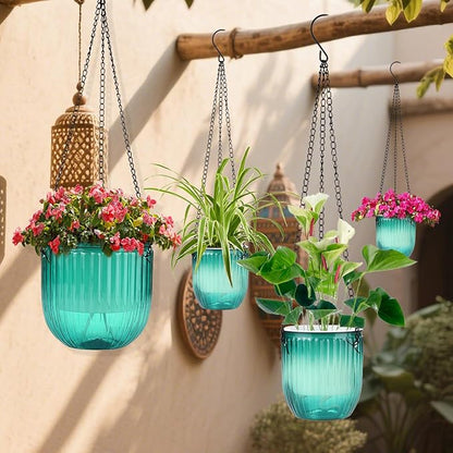 4 Pack Self Watering Hanging Planters