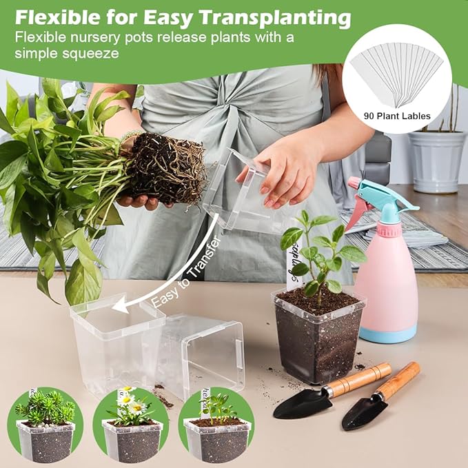 3.3 Inch Clear Nursery Pots