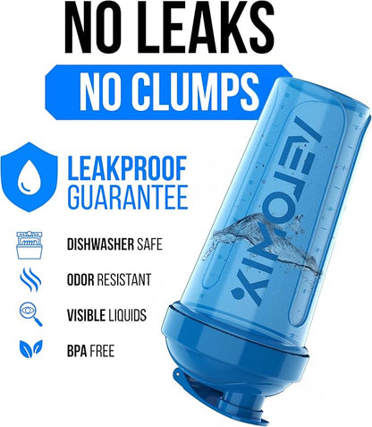 VELOMIX 2 Pack 28oz Protein Shaker Bottle, Leak Proof Shaker Cups